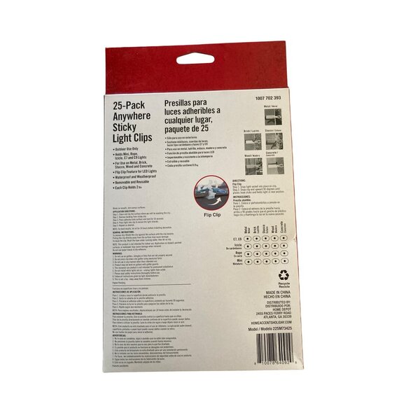 Home Accents Holiday 25 Anywhere Sticky Light Clips Outdoor - Picture 3 of 7